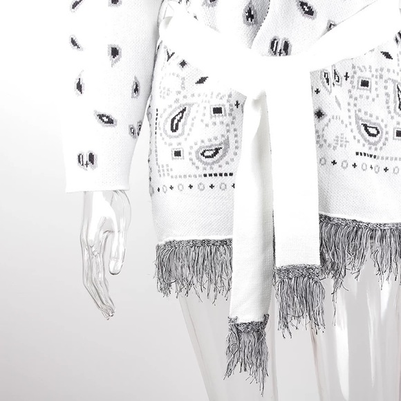 Lea Boho Fringe Oversized Knit Kimono Wrap Cardi - Picture 12 of 12